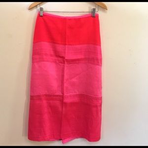 Hot pink silk skirt by Dosa Inc./Christina Kim